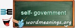 WordMeaning blackboard for self-government